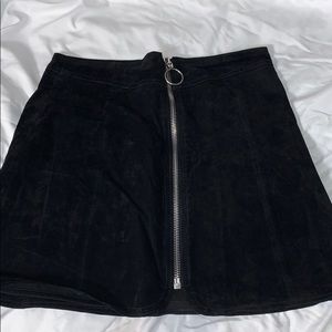 Black suede skirt